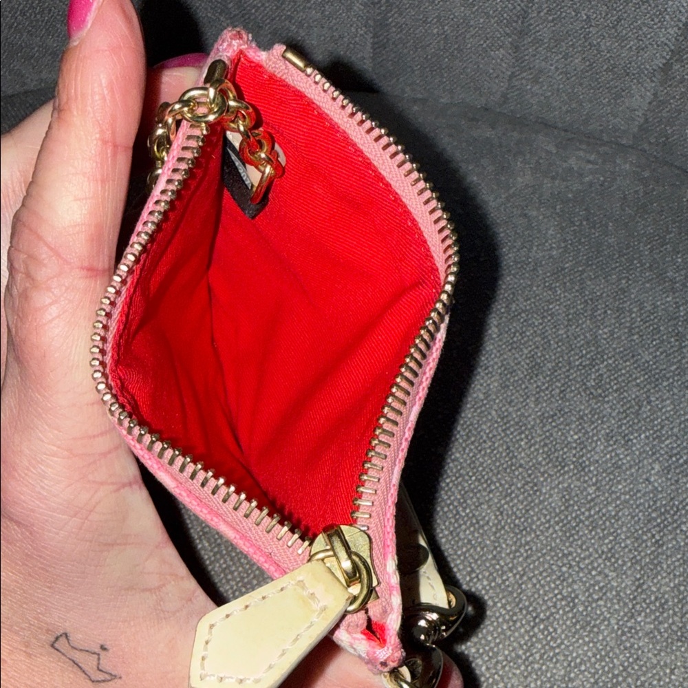 Dooney & Bourke Pink and Gold Key Holder - Picture 3 of 3